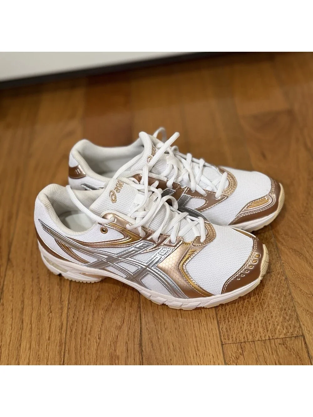 Size US 6.5 Women’s ASICS Gel-DS 14 Shoes Sneakers Cream Rose Gold 1203B102